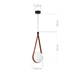 SL2002.403.01 Светильник подвесной ST-Luce Черный, Терракотовой/Белый E27 1*60W MOONBAG — изображение 6