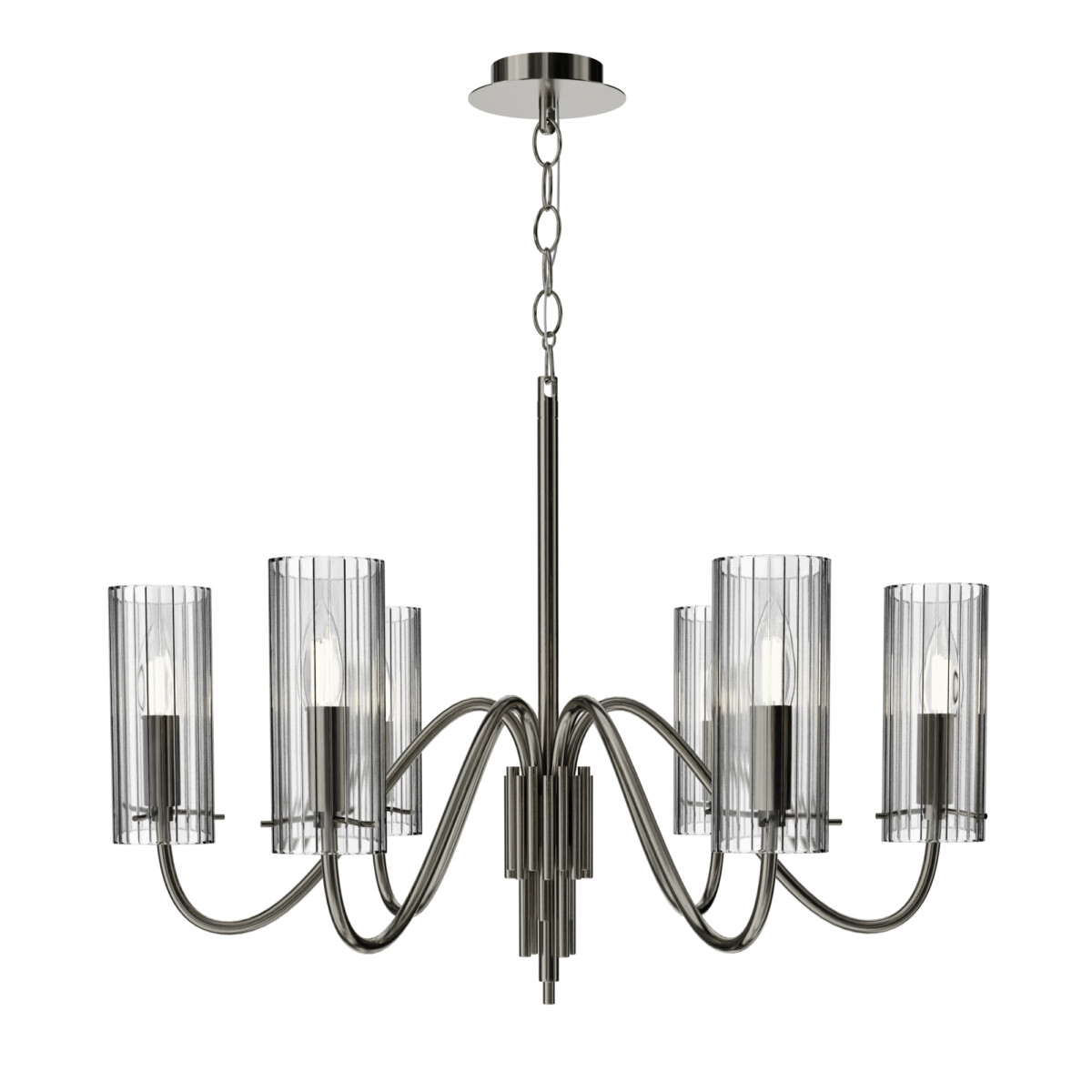 SL2005.103.06 Светильник подвесной ST-Luce никиль/прозрачный E14 6*40W SANTORI — изображение 1