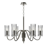 SL2005.103.06 Светильник подвесной ST-Luce никиль/прозрачный E14 6*40W SANTORI