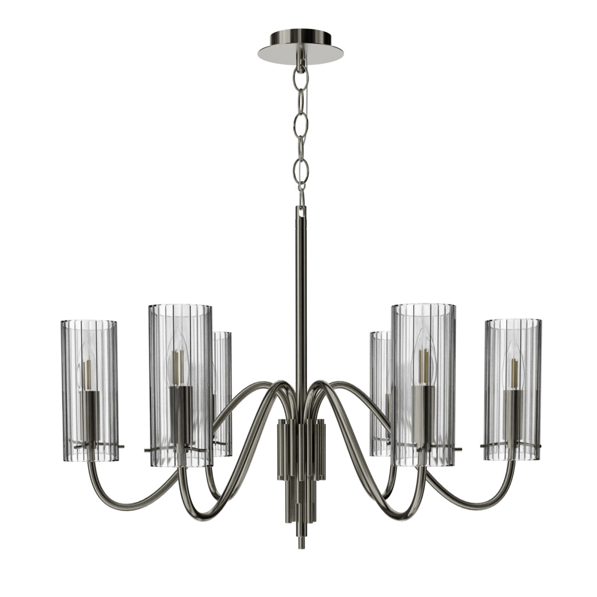 SL2005.103.06 Светильник подвесной ST-Luce никиль/прозрачный E14 6*40W SANTORI — изображение 2