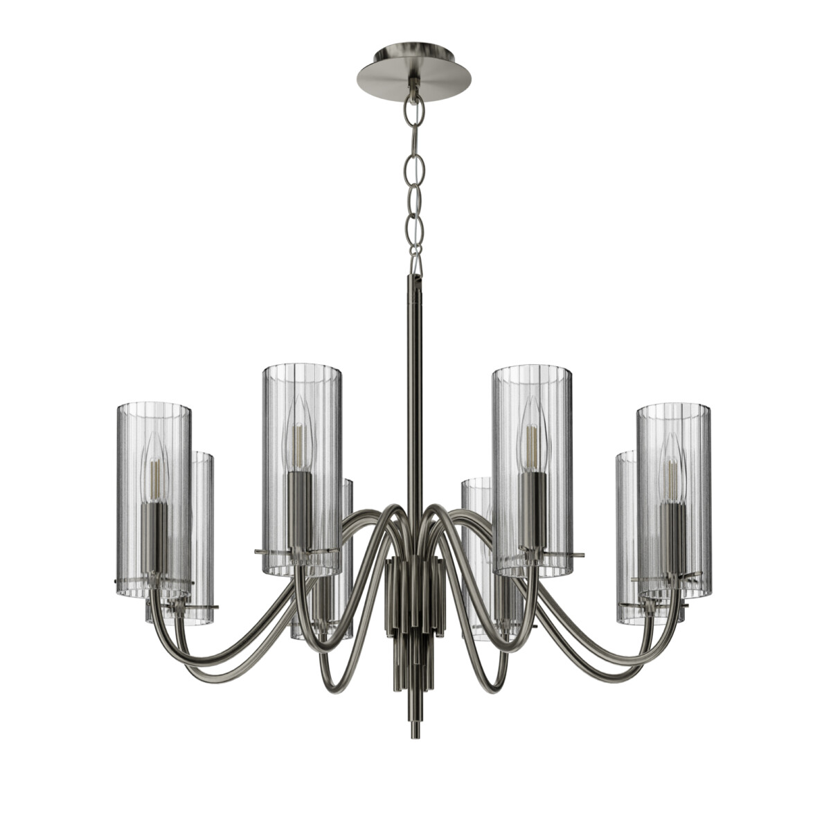 SL2005.103.08 Светильник подвесной ST-Luce никиль/прозрачный E14 8*40W SANTORI — изображение 4