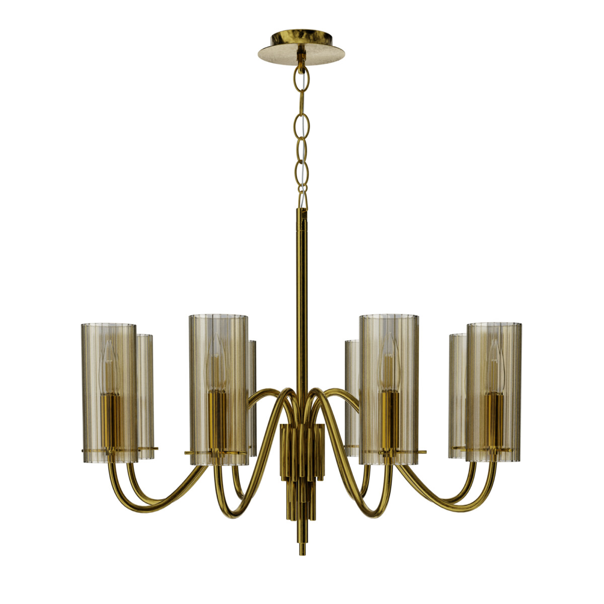 SL2005.303.08 Светильник подвесной ST-Luce латунь/коньячный E14 8*40W SANTORI — изображение 2