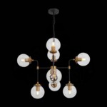 SL234.403.08 Люстра подвесная ST-Luce Черный, Золото/Прозрачный E27 8*40W VARIETA