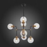 SL234.403.08 Люстра подвесная ST-Luce Черный, Золото/Прозрачный E27 8*40W VARIETA — изображение 2