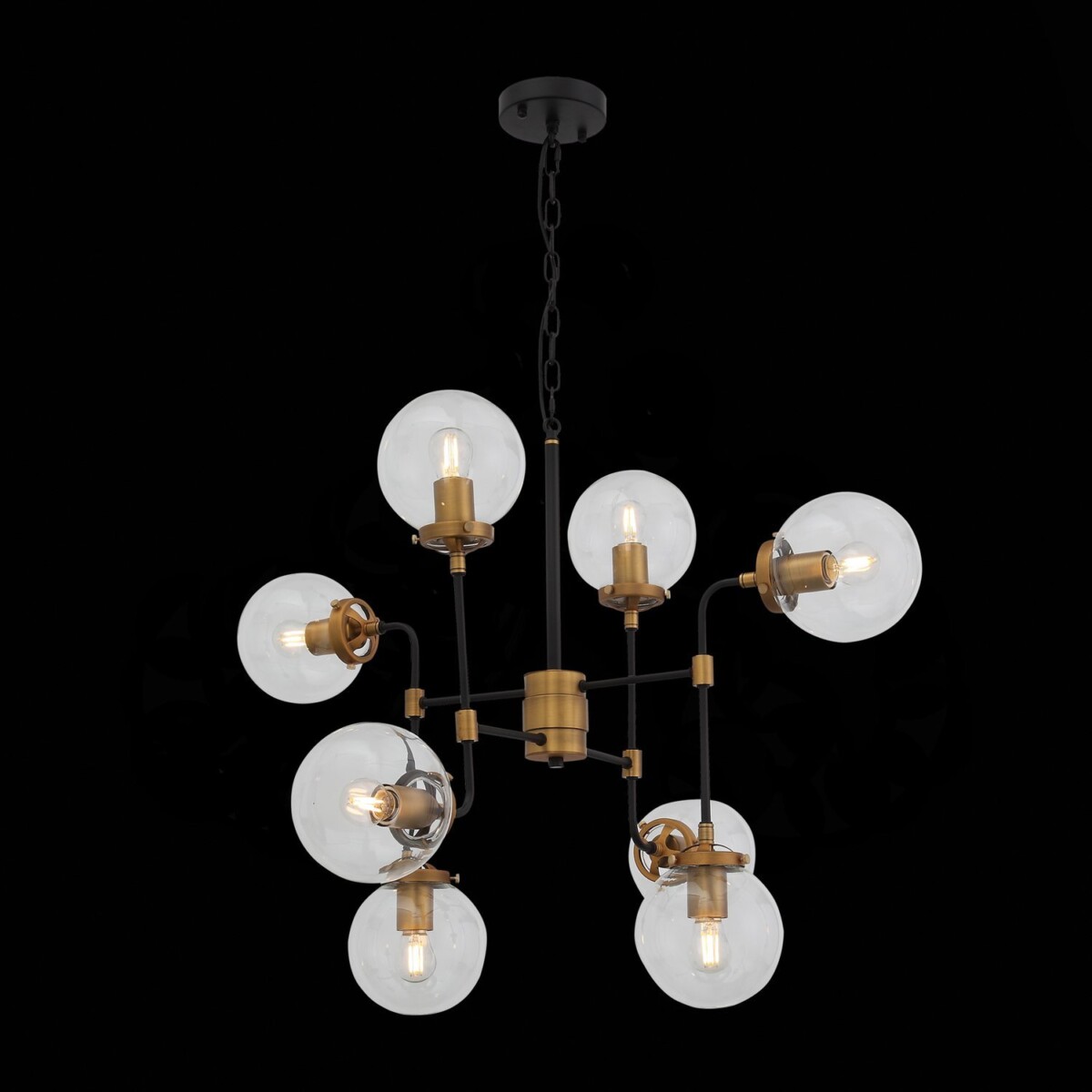 SL234.403.08 Люстра подвесная ST-Luce Черный, Золото/Прозрачный E27 8*40W VARIETA — изображение 4