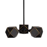 SL258.402.03 Люстра потолочная ST-Luce Черный/Черный, Золото E14 3*40W ENIGMA — изображение 9