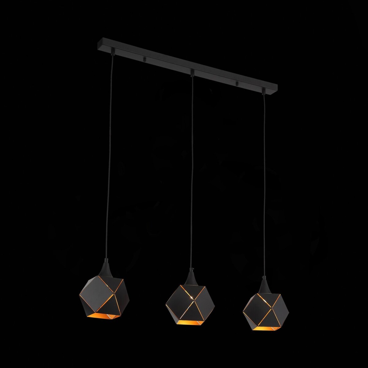 SL258.403.03_01B SL258.403.03 Люстра подвесная ST-Luce Черный/Черный, Золото E14 3*40W ENIGMA — изображение 1