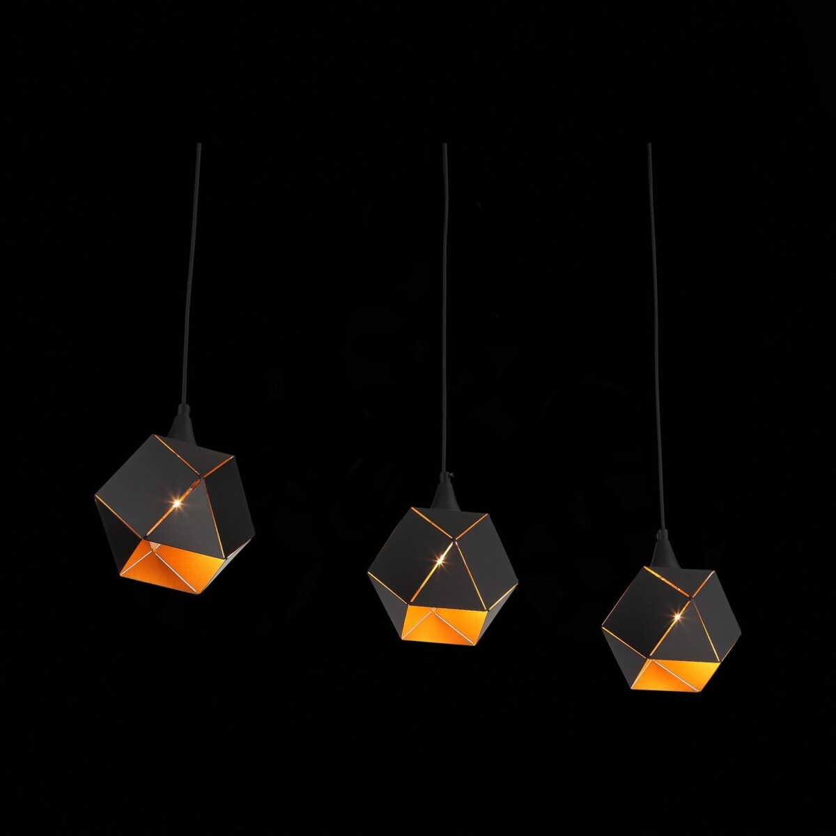 SL258.403.03 Люстра подвесная ST-Luce Черный/Черный, Золото E14 3*40W ENIGMA — изображение 4