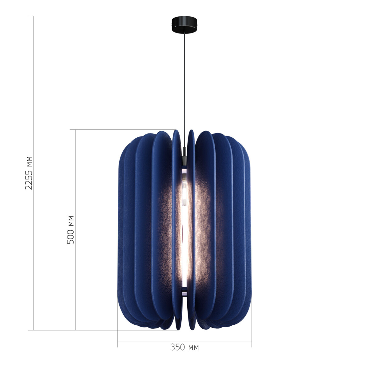 SL3004.433.01 Светильник подвесной ST-Luce Черный/Синий E27 1*60W SENTITO — изображение 2