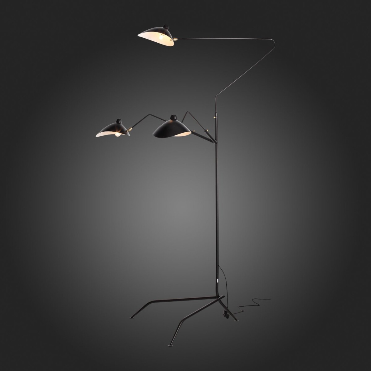 SL305.405.03 Торшер ST-Luce Черный/Черный, Белый E27 3*60W SPRUZZO — изображение 2