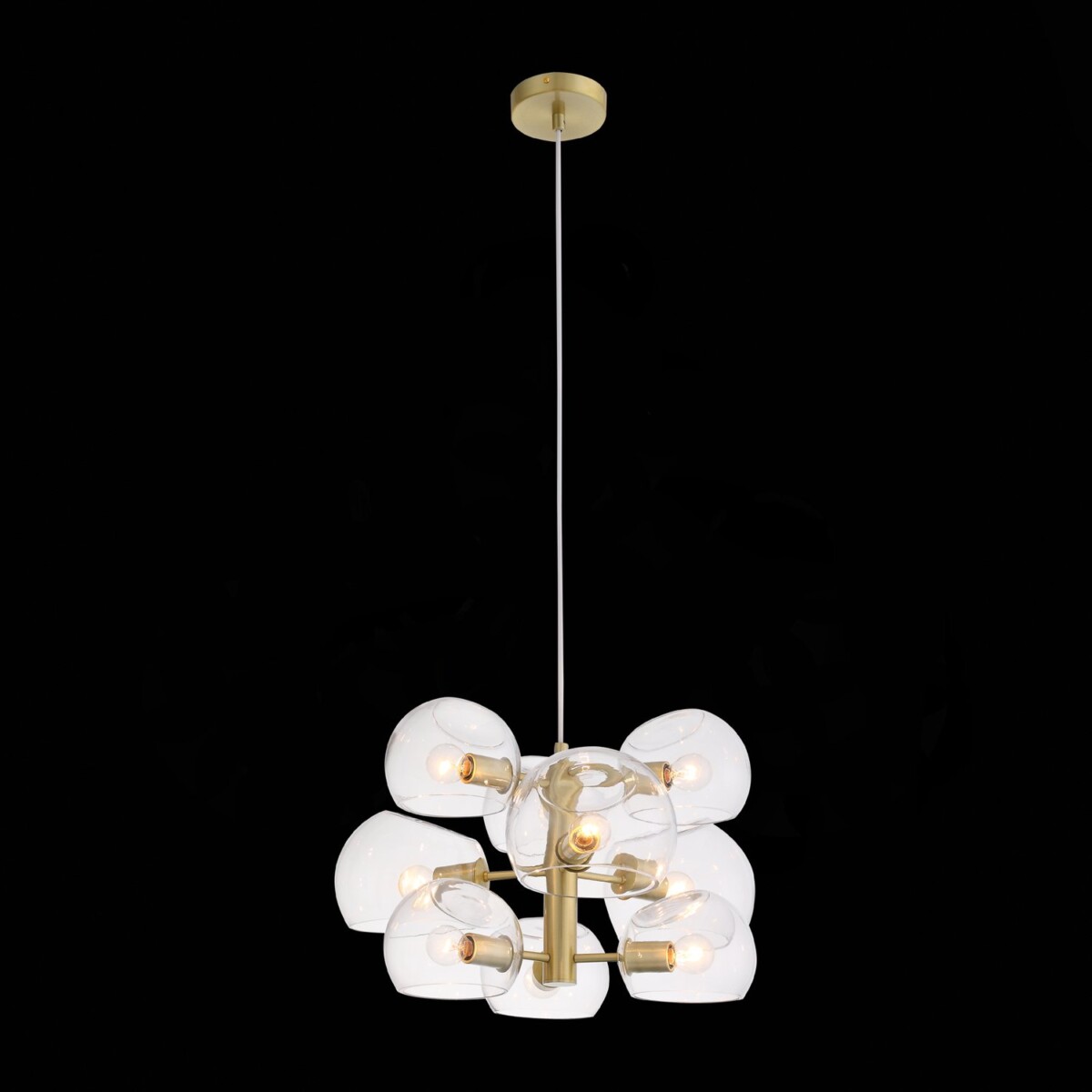 SL434.203.09 Люстра подвесная ST-Luce Латунь/Прозрачный E14 9*40W CALMARE — изображение 1