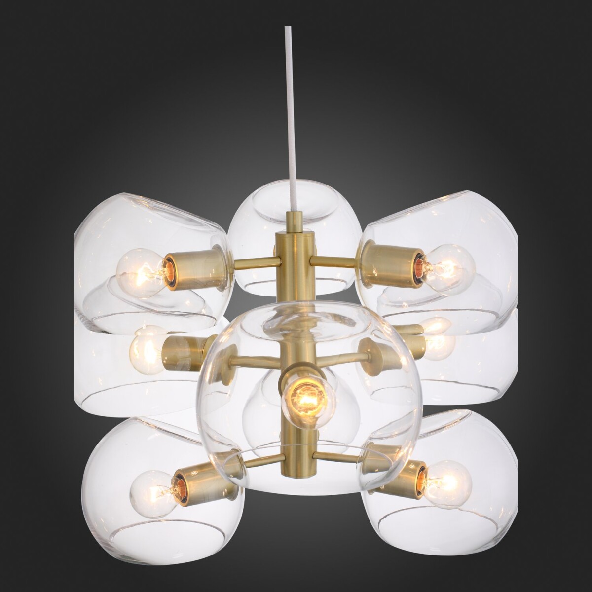 SL434.203.09 Люстра подвесная ST-Luce Латунь/Прозрачный E14 9*40W CALMARE — изображение 5