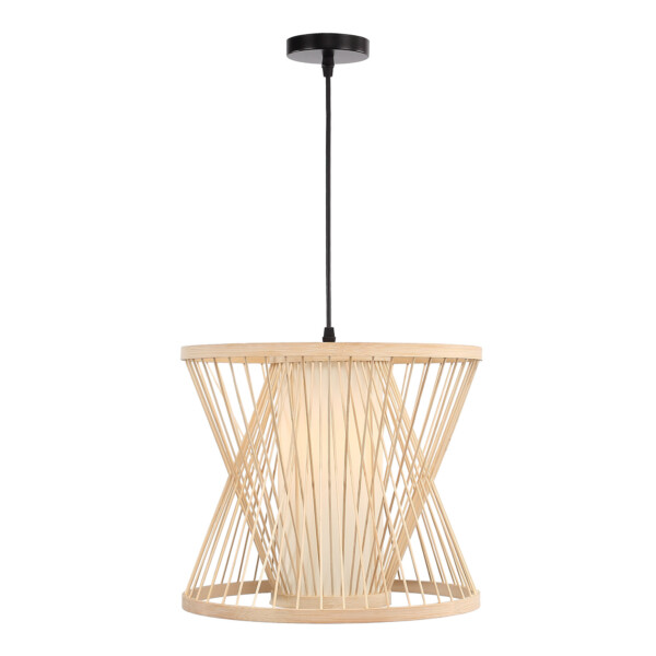 SL6241.503.01 Светильник подвесной ST-Luce Древесный/Белый E27 1*40W ALMA