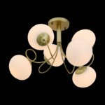 SL717.202.06 Светильник потолочный Золотистый/Белый E27 6*40W ACINI