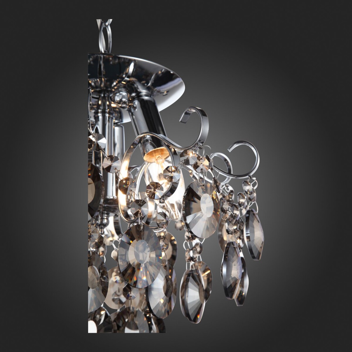 SL846.102.03 Люстра подвесная ST-Luce Темный хром/Тонированный черный E14 3*40W ORECCHINI — изображение 8