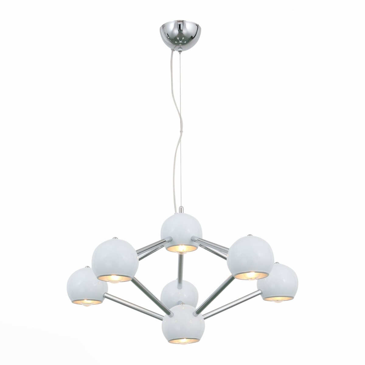 SL853.102.07 Люстра потолочная ST-Luce Хром/Хром E14 7*40W ROTTURA — изображение 1