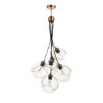 SLE103103-06 Светильник подвесной Золотистый/Прозрачный E27 6*60W SATTURO — изображение 6