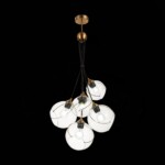 SLE103103-06 Светильник подвесной Золотистый/Прозрачный E27 6*60W SATTURO — изображение 7