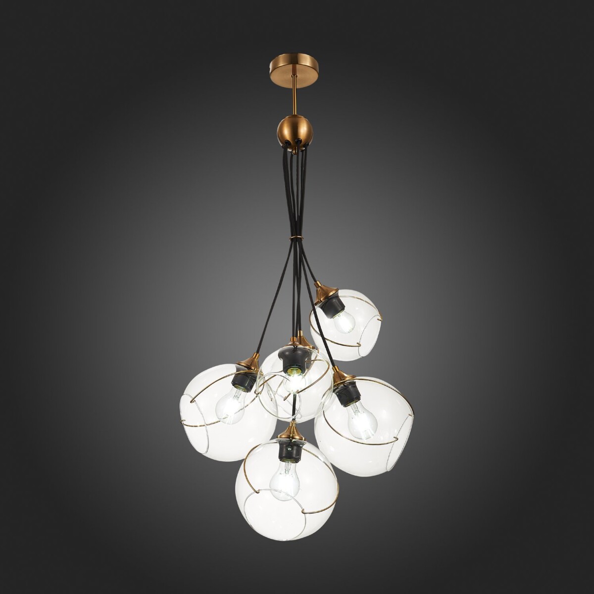 SLE103103-06 Светильник подвесной Золотистый/Прозрачный E27 6*60W SATTURO — изображение 8