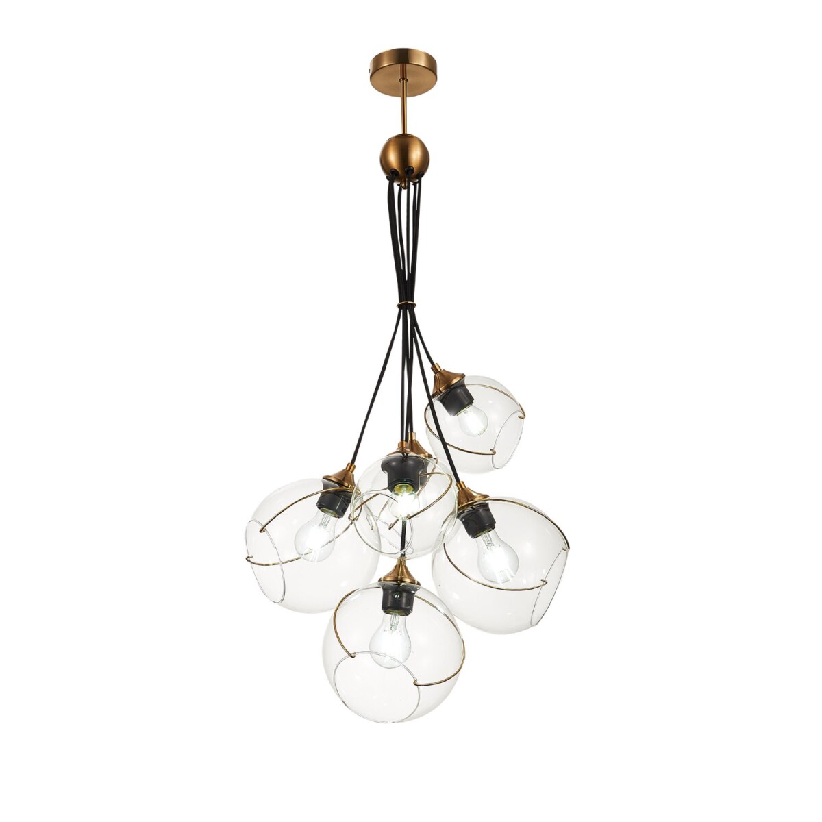 SLE103103-06 Светильник подвесной Золотистый/Прозрачный E27 6*60W SATTURO — изображение 9