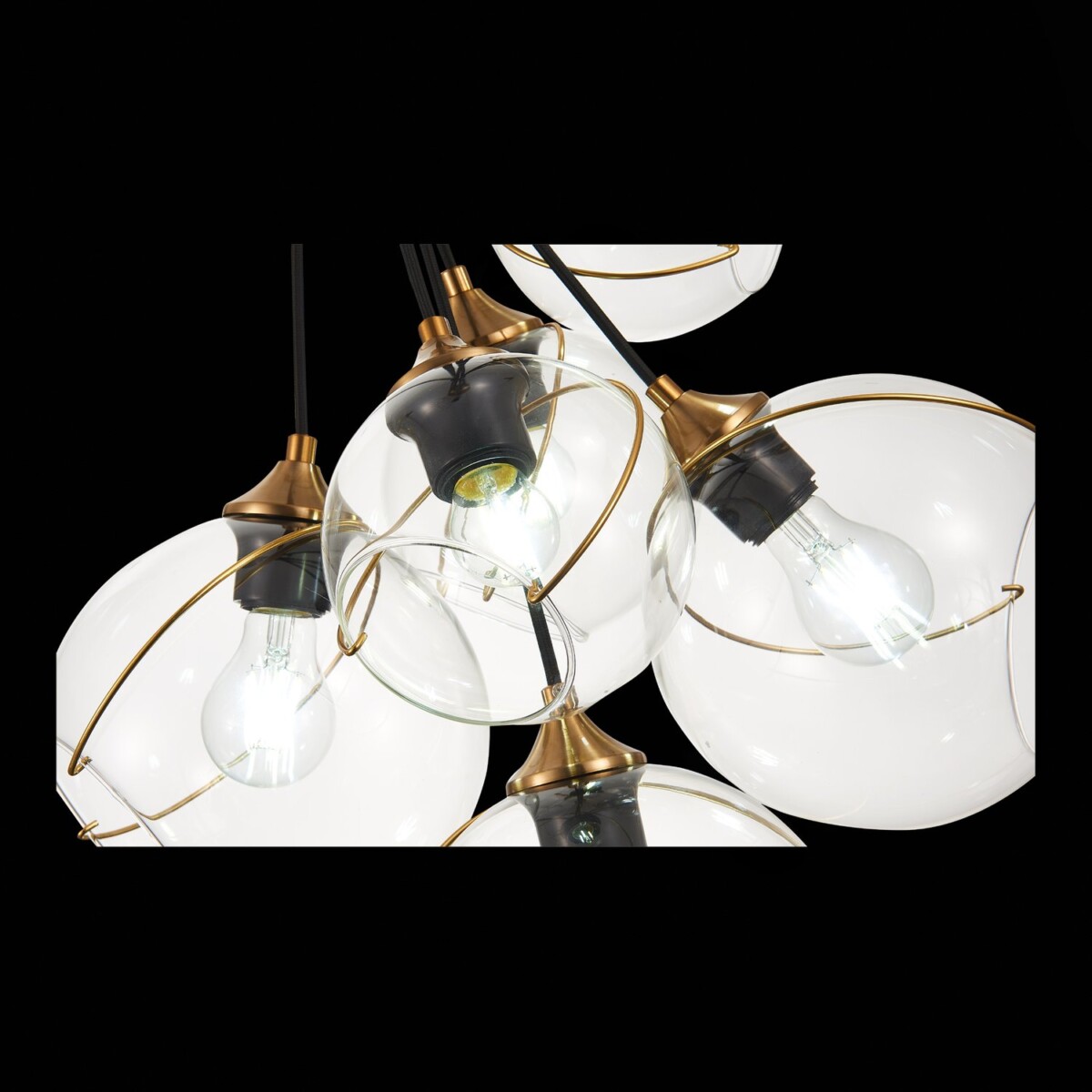 SLE103103-06 Светильник подвесной Золотистый/Прозрачный E27 6*60W SATTURO — изображение 10