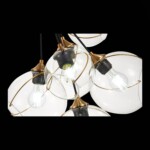 SLE103103-06 Светильник подвесной Золотистый/Прозрачный E27 6*60W SATTURO — изображение 10