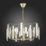 SLE103403-05 Светильник подвесной Шампань/Прозрачный E14 5*40W GIANO — изображение 2