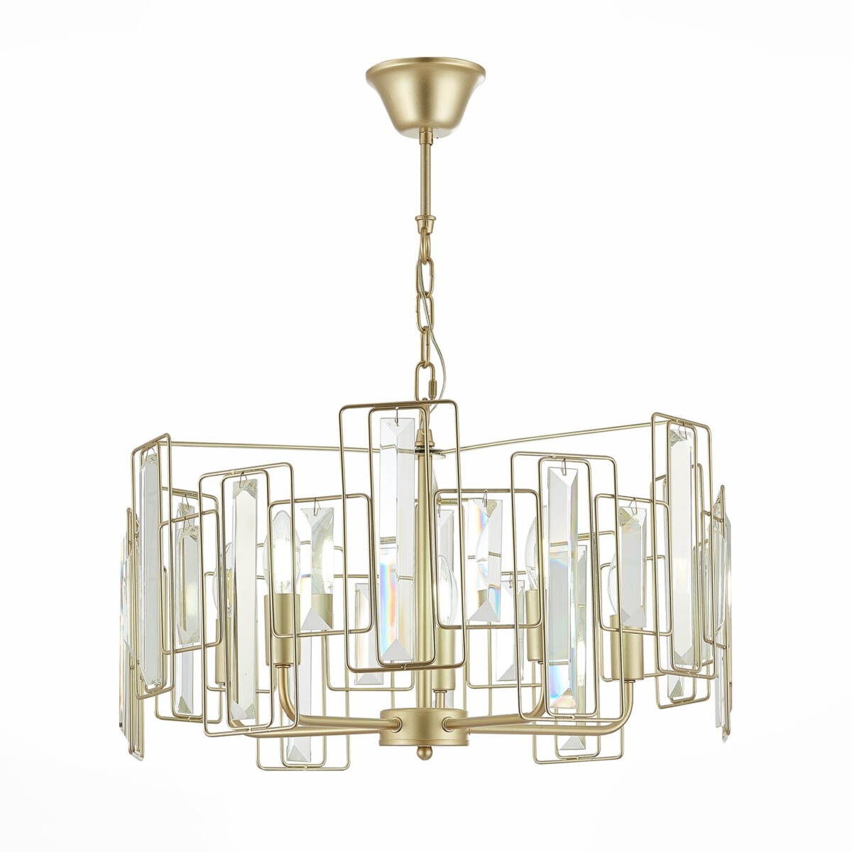 SLE103403-05 Светильник подвесной Шампань/Прозрачный E14 5*40W GIANO — изображение 3