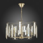 SLE103403-05 Светильник подвесной Шампань/Прозрачный E14 5*40W GIANO — изображение 5