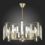 SLE103403-07 Светильник подвесной Шампань/Прозрачный E14 7*40W GIANO — изображение 2