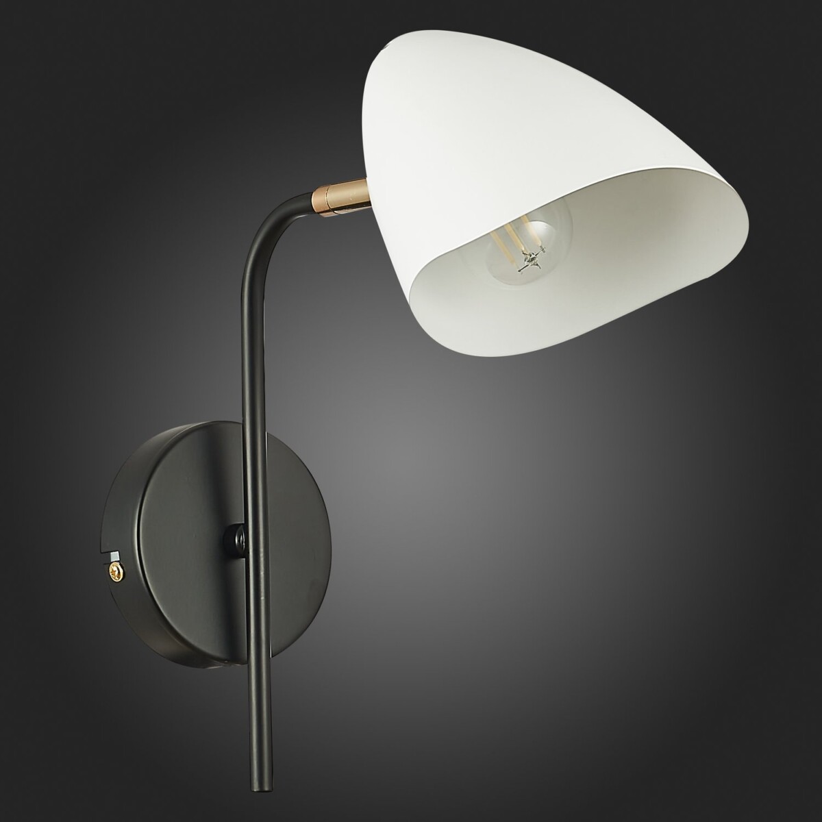 SLE103601-01 Светильник настенный Черный, Золотой/Белый E14 1*40W SATTA — изображение 5