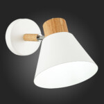 SLE103701-01 Светильник настенный Светлое дерево, Белый/Белый E27 1*60W BUVE — изображение 2