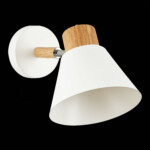 SLE103701-01 Светильник настенный Светлое дерево, Белый/Белый E27 1*60W BUVE — изображение 4