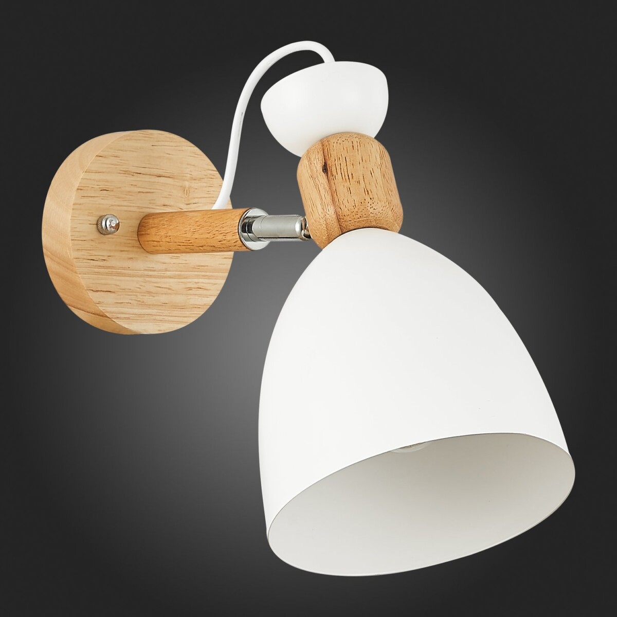 SLE103801-01 Светильник настенный Светлое дерево, Белый/Белый E27 1*60W BALCAMO — изображение 5