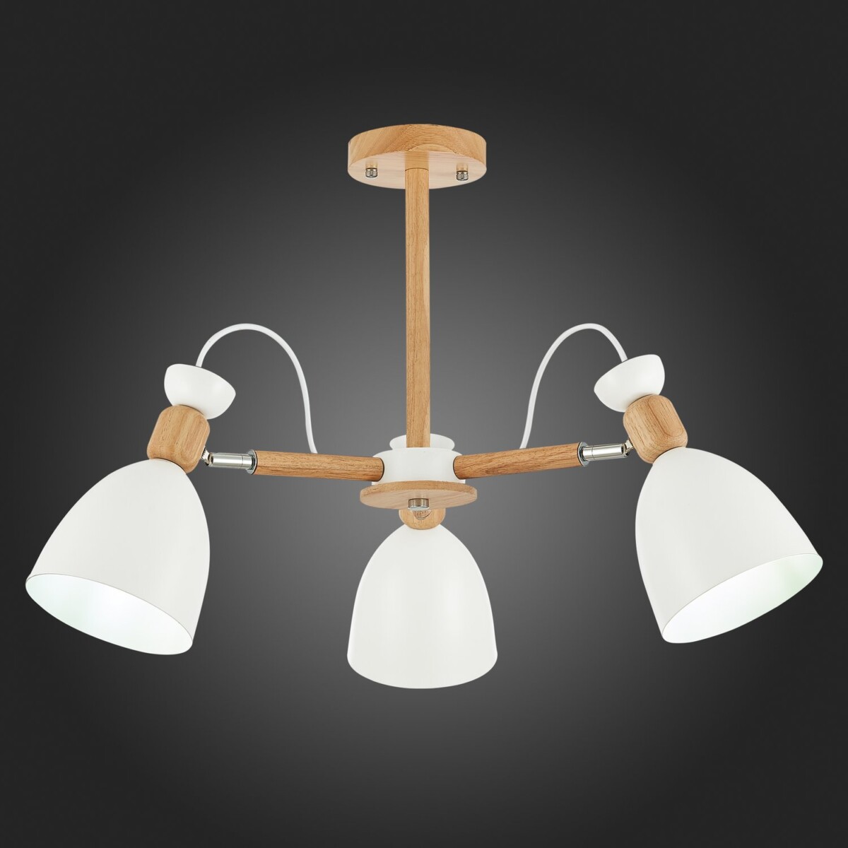 SLE103802-03 Светильник потолочный Светлое дерево, Белый/Белый E27 3*60W BALCAMO — изображение 2