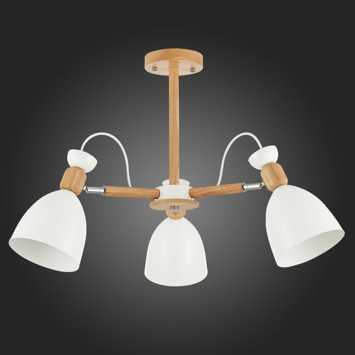 SLE103802-03 Светильник потолочный Светлое дерево, Белый/Белый E27 3*60W BALCAMO — изображение 5