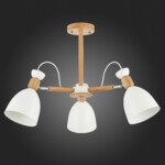 SLE103802-03 Светильник потолочный Светлое дерево, Белый/Белый E27 3*60W BALCAMO — изображение 5