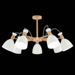 SLE103802-07 Светильник потолочный Светлое дерево, Белый/Белый E27 7*60W BALCAMO