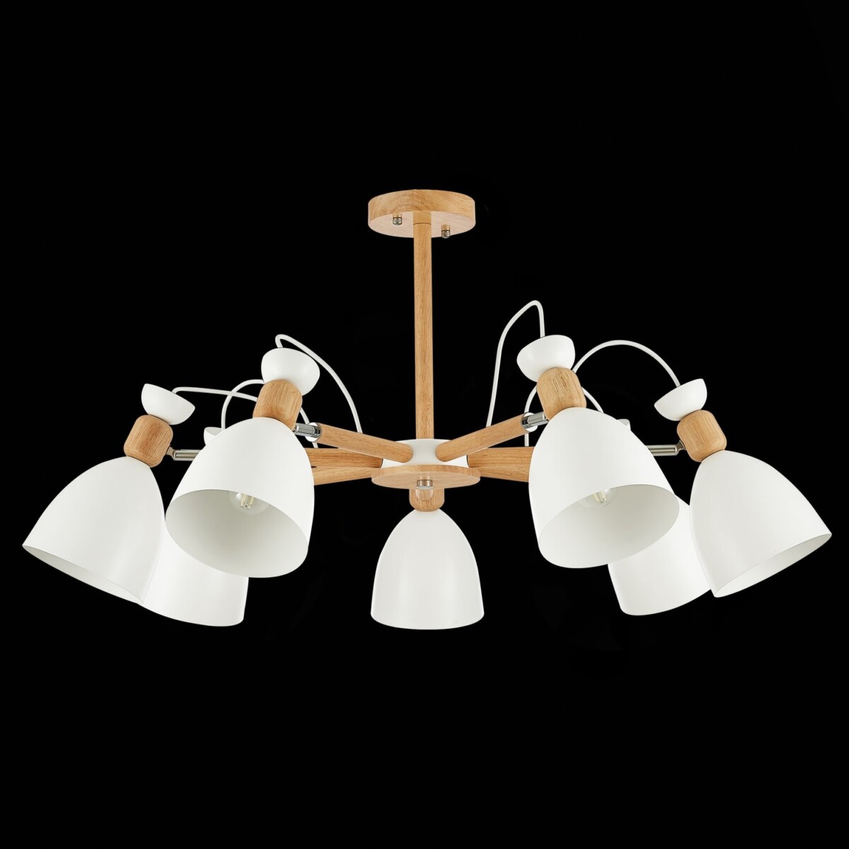 SLE103802-07 Светильник потолочный Светлое дерево, Белый/Белый E27 7*60W BALCAMO — изображение 4