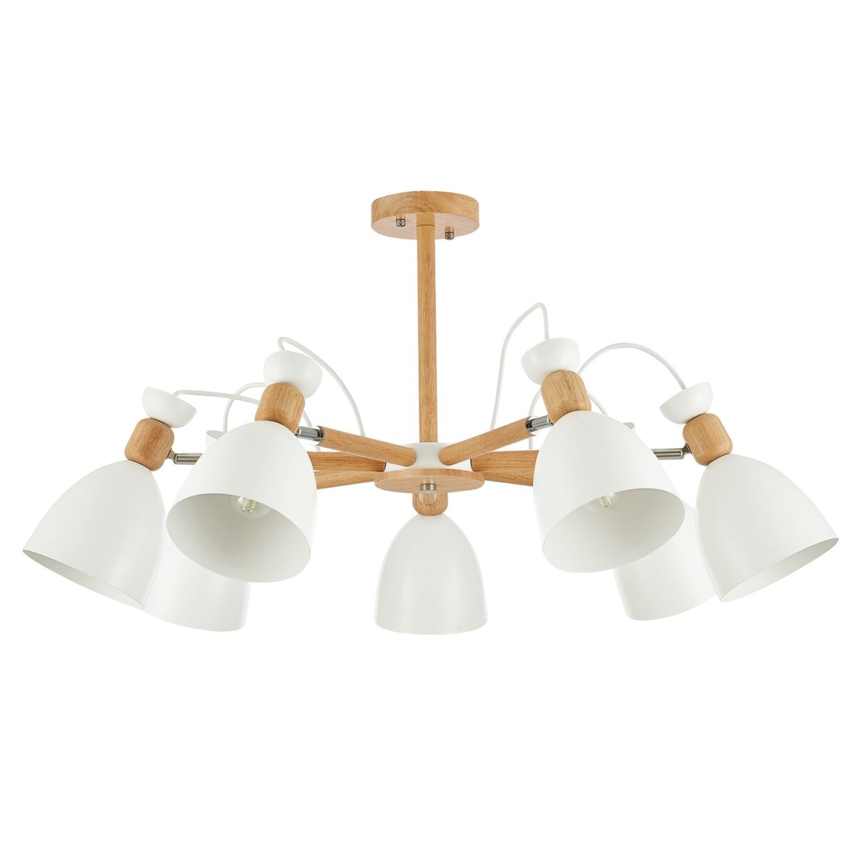 SLE103802-07 Светильник потолочный Светлое дерево, Белый/Белый E27 7*60W BALCAMO — изображение 6