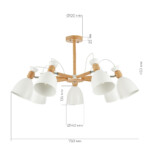 SLE103802-07 Светильник потолочный Светлое дерево, Белый/Белый E27 7*60W BALCAMO — изображение 9