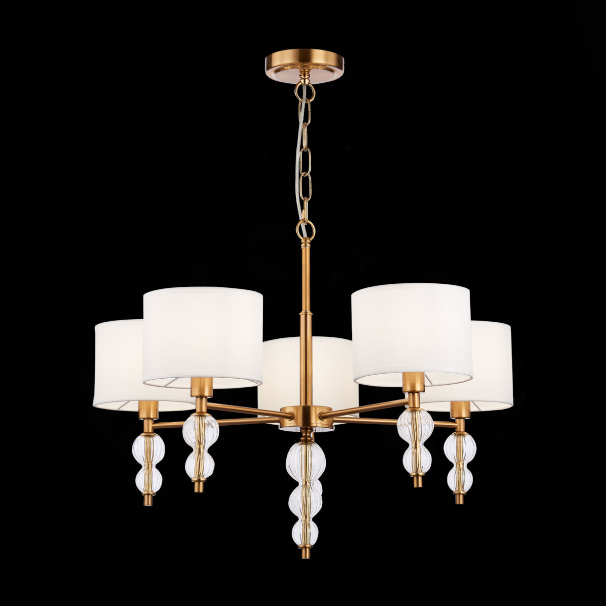 SLE105713-05_01B SLE105713-05 Светильник подвесной Латунь, Прозрачный/Белый E14 5*40W RAMER — изображение 1