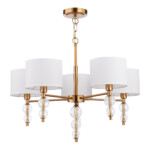 SLE105713-05 Светильник подвесной Латунь, Прозрачный/Белый E14 5*40W RAMER — изображение 3