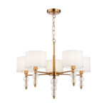 SLE105713-05 Светильник подвесной Латунь, Прозрачный/Белый E14 5*40W RAMER — изображение 4