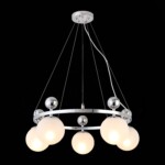 SLE106103-05 Светильник подвесной Хром/Белый E27 5*60W PECHIO