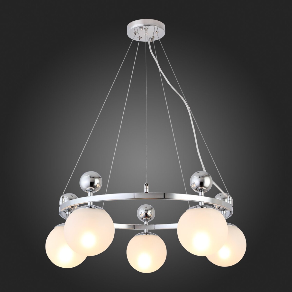 SLE106103-05 Светильник подвесной Хром/Белый E27 5*60W PECHIO — изображение 2