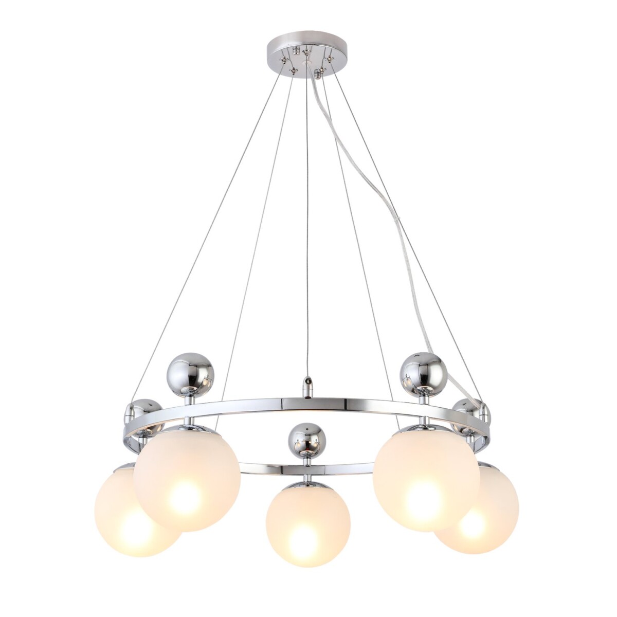 SLE106103-05 Светильник подвесной Хром/Белый E27 5*60W PECHIO — изображение 3