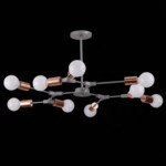 SLE106403-09 Светильник потолочный Серый, Розовое золото E27 9*60W PALARE — изображение 4