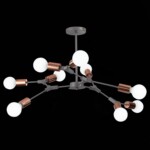 SLE106403-09 Светильник потолочный Серый, Розовое золото E27 9*60W PALARE — изображение 7