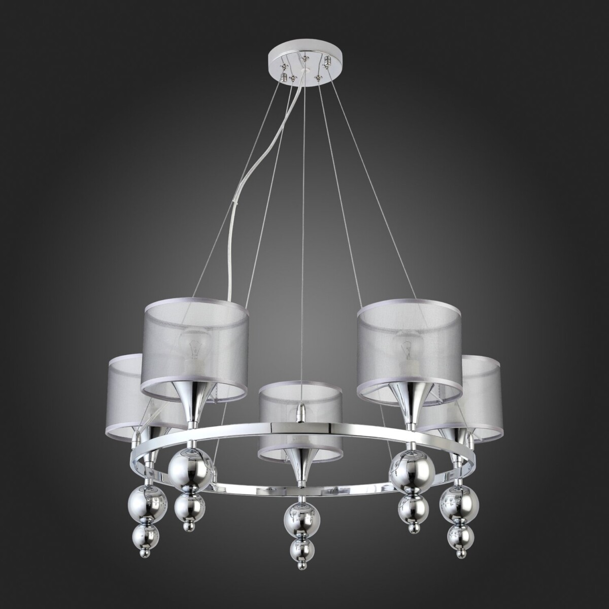 SLE107103-05 Светильник подвесной Хром/Серебристый E14 5*40W PAZIONE — изображение 5